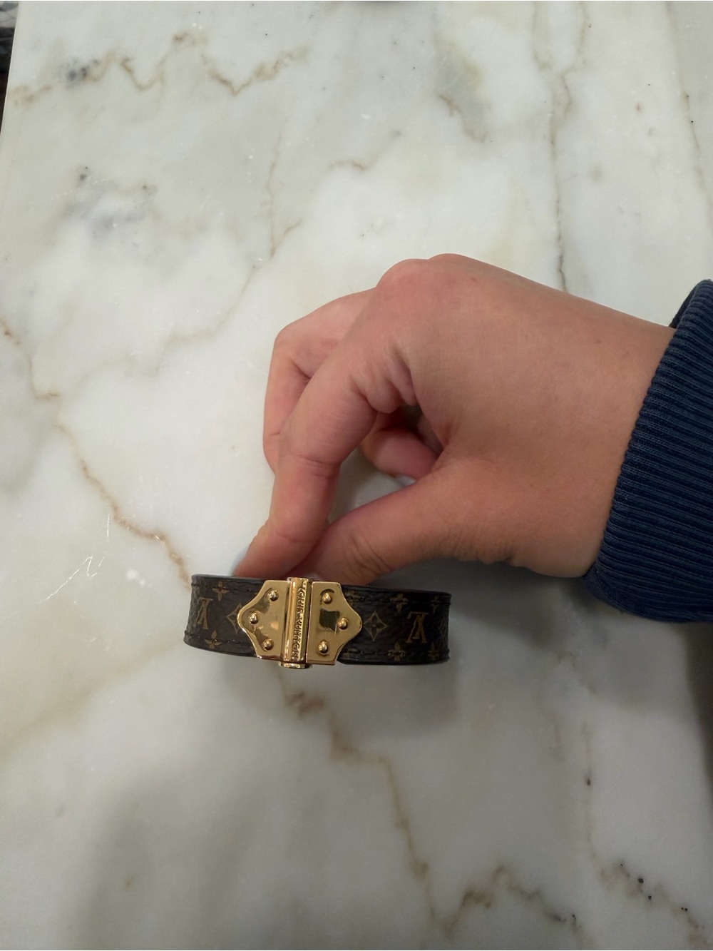 Louis Vuitton Nano Monogram bracelet size 17